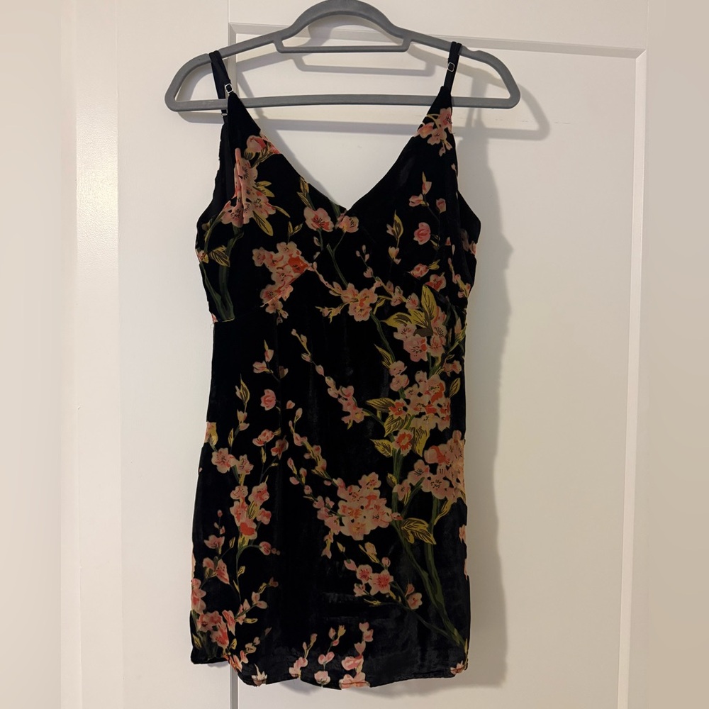 Small Velvet Floral Dress